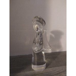 Toscany Collection 24% Lead Crystal 7" Angel Figurine Original Sticker Japan